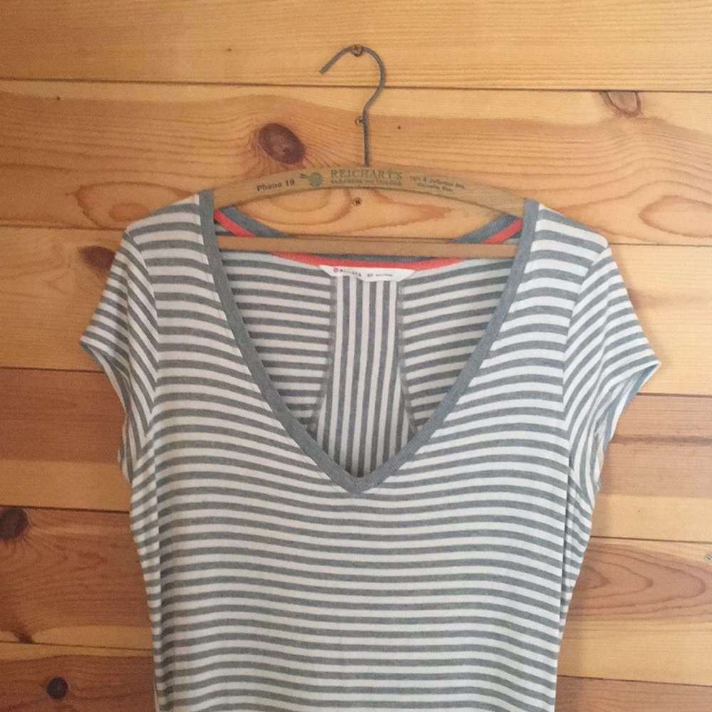 Athleta Topanga Striped Ruched T-shirt Dress
